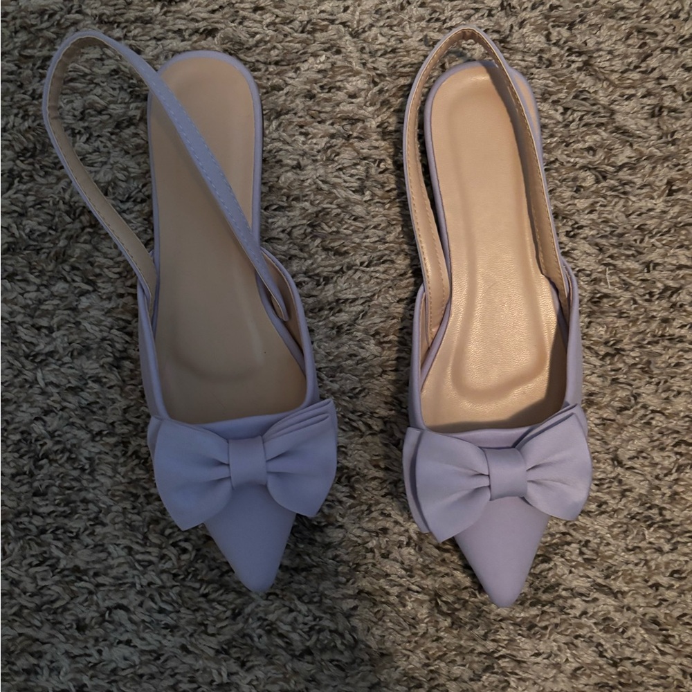 Elegant Lavender Slingback Flats
